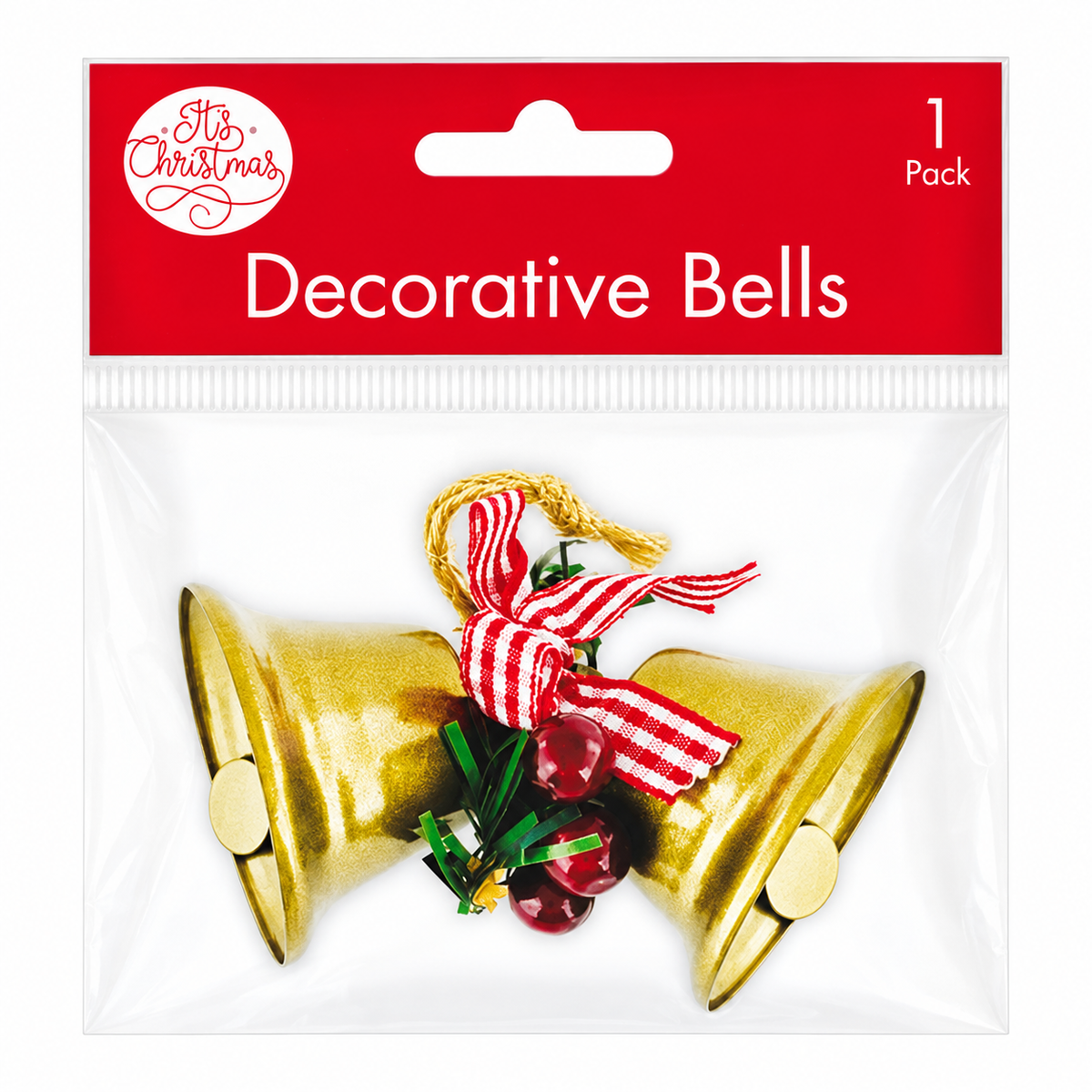 Gold Double Bell Christmas Decoration