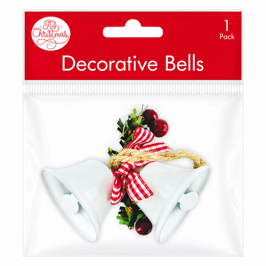 Silver Double Bell Christmas Decoration