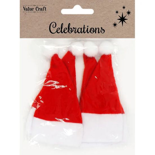 Mini Santa Hats 4pk