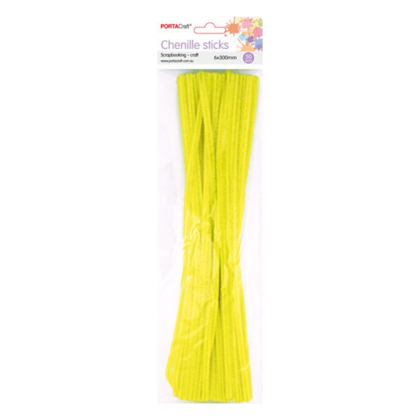 Chenille Stems 6mm 50pk - Yellow