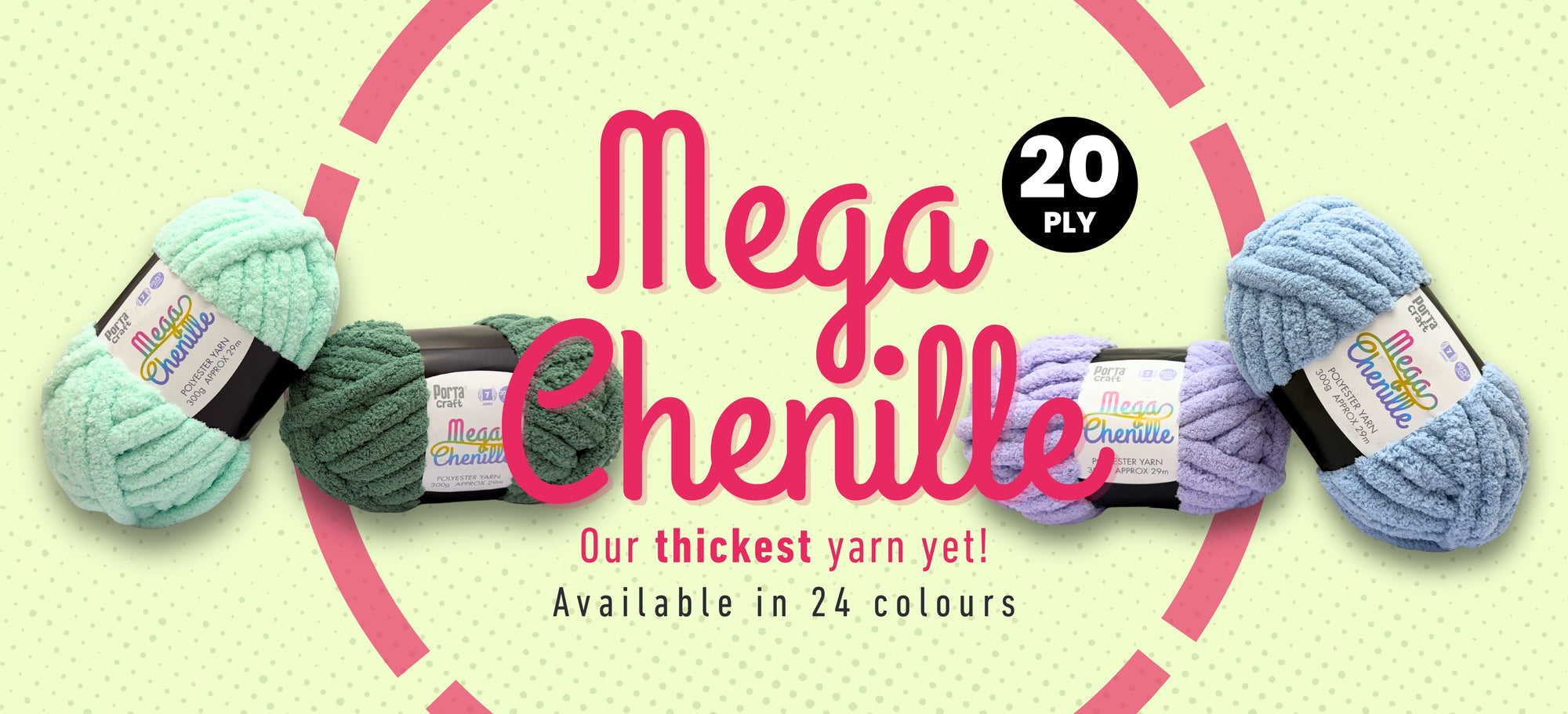 Mega Chenille Yarn 20ply Australia