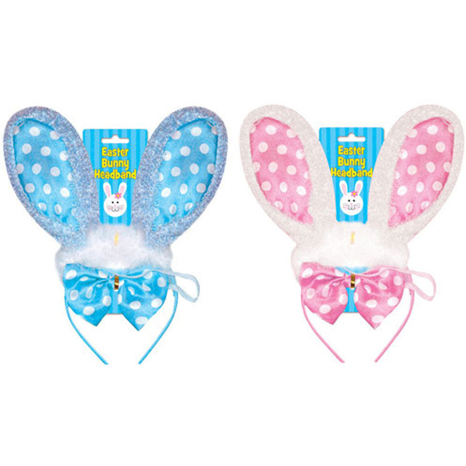 Easter Bunny Dress Up with Ears Bow Tie & Tail - Blue or Pink