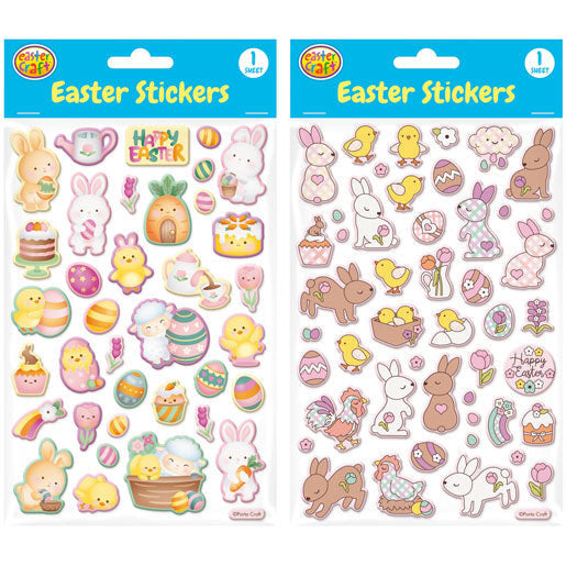 Easter Crystal Gem Stickers Sheet - 2 Assorted Designs