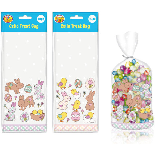 Printed Easter Cello Treat Bags 10pk