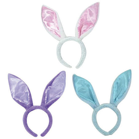 Easter Satin-Like Bunny Ears Headband