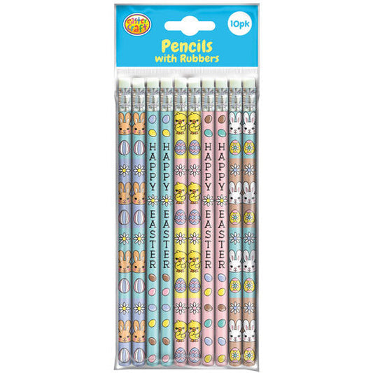 Easter Pencils with Eraser Toppers - 10 Pack