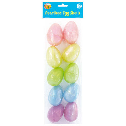 Pearlised Fillable Easter Eggs - 10 Pack