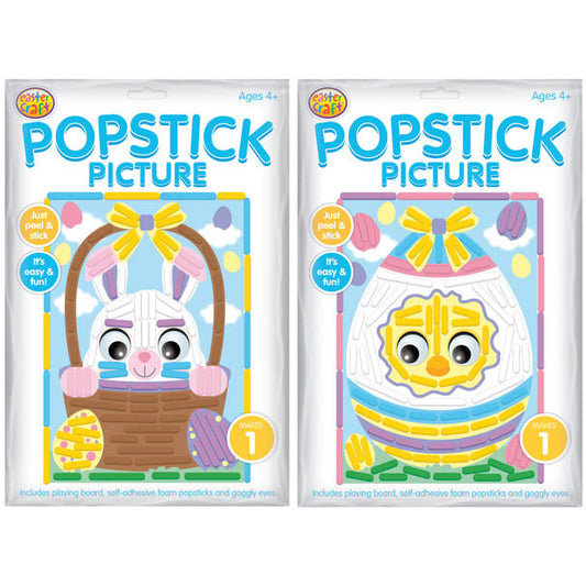 Easter Popstick Picture Craft Kit – 2 Assorted Designs