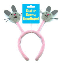 Easter Bunny Headband Pink & Grey