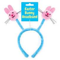Easter Bunny Headband Blue & Pink
