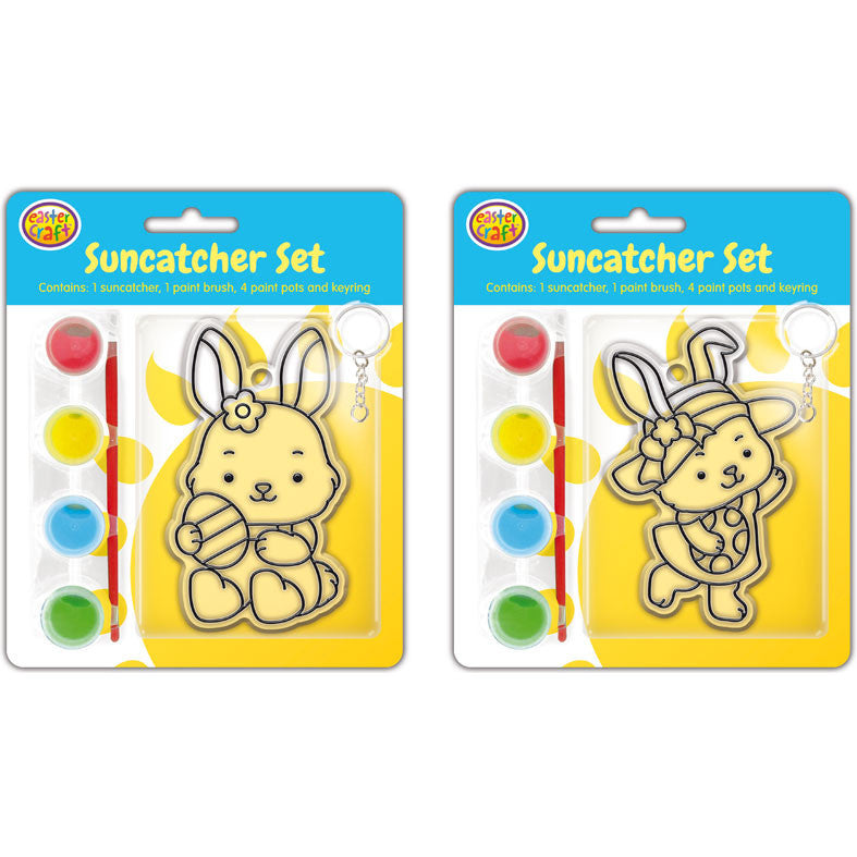 Easter Suncatcher Painting Kit with Keyring – 2 Assorted Designs