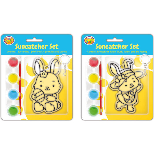 Easter Suncatcher Painting Kit with Keyring – 2 Assorted Designs