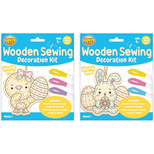 Easter Wooden Sewing Decoration Kit – 2 Assorted Designs