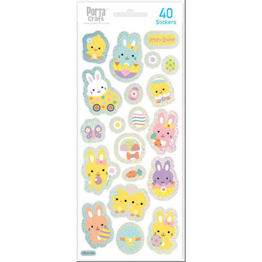 Easter Holographic Stickers 40pcs