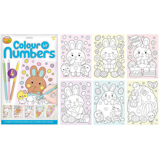 Easter Colour By Number Activity Set - 6 Sheets