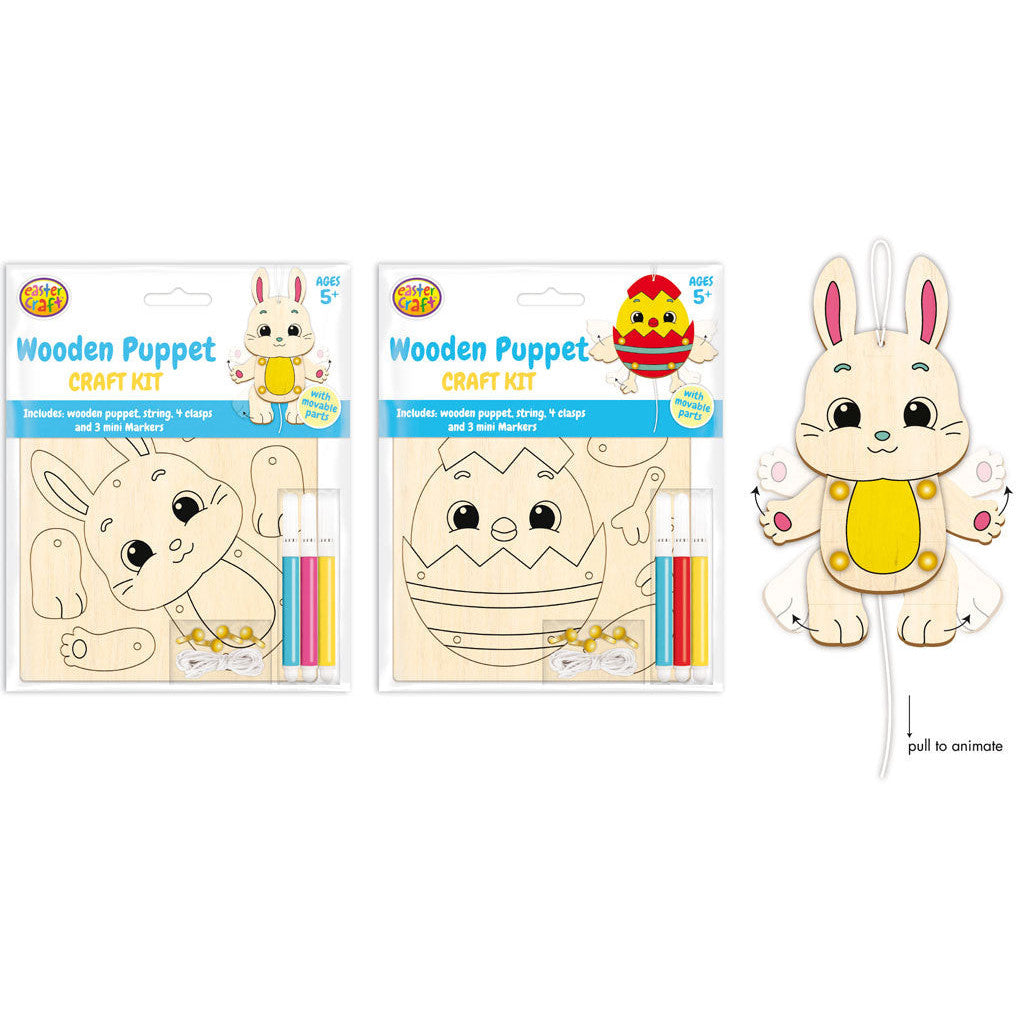 Easter Colour In Moveable Wooden Puppet Kit