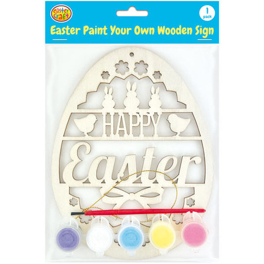 Paint Your Own Wooden Easter Egg Sign Kit