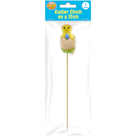 Hatchling Chick Holding Egg Pick 23cm