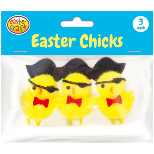 Yellow Easter Pirate Chicks - 3 Pack
