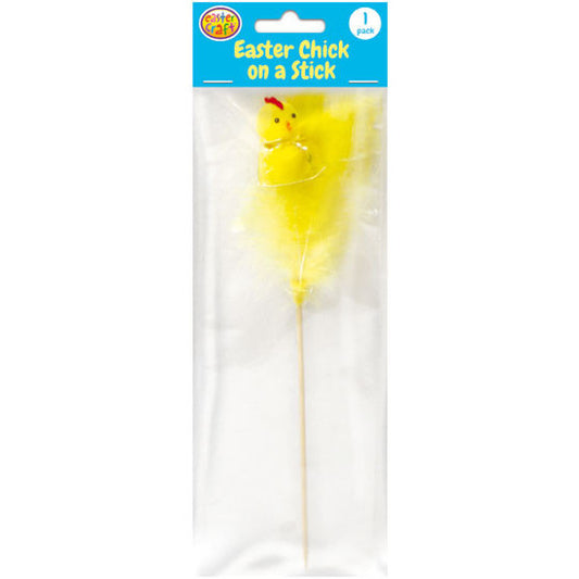 Yellow Feather Chick Decorative Pick 23cm
