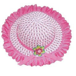 Frilled Easter Bonnet Hat 30cm - Pink