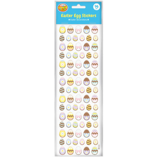 Easter Egg Stickers Sheet - 96 Pack