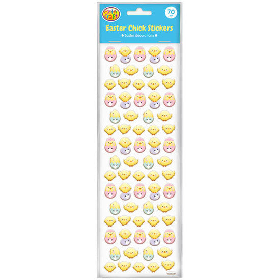 Easter Chick Stickers Sheet - 70 Pack