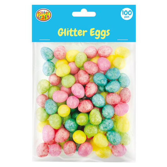 Glitter Mini Easter Eggs 2cm - 100 Pack