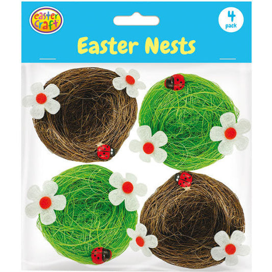 Nests with Flowers & Ladybugs - 4 Pack