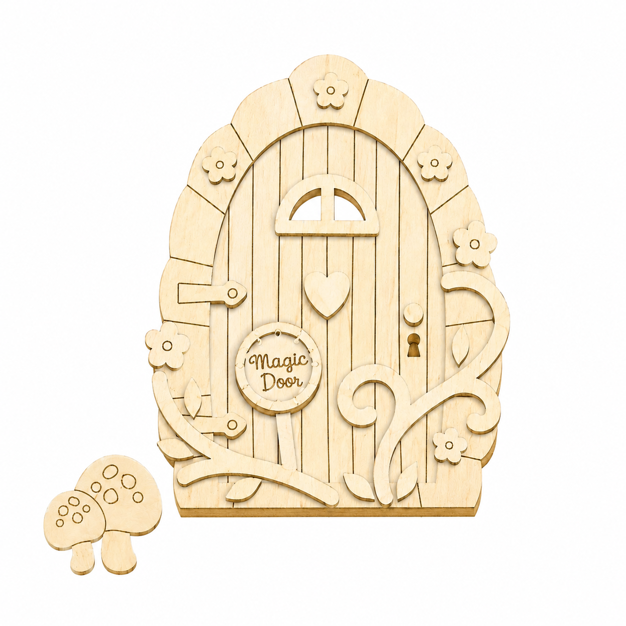 Fairy Door 3D Wooden - Magic Door