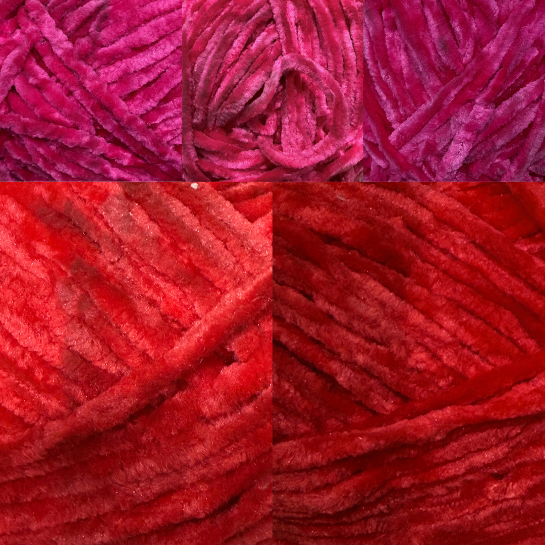 DUSTY Velvetine Yarn 100g 8ply 5pk Lovecore Shades Mixed Bundle
