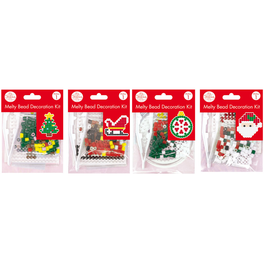 Mini Christmas Melty Bead Kits 4 Pack