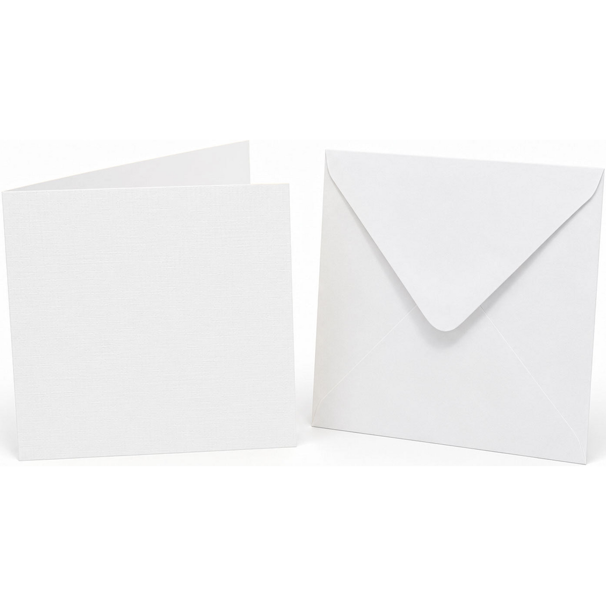 Cards Square 13cm Textured 8pk - White