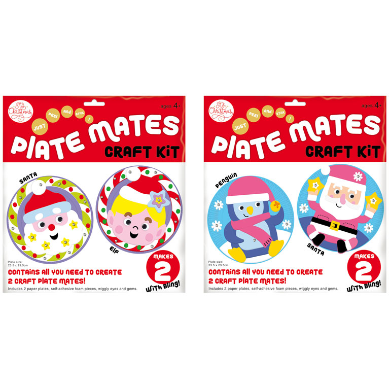 Christmas Paper Plate Character Kits 2 Pack