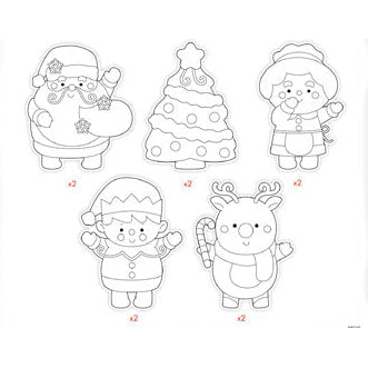 Printed Christmas Card Shapes 10 Pack - Set B