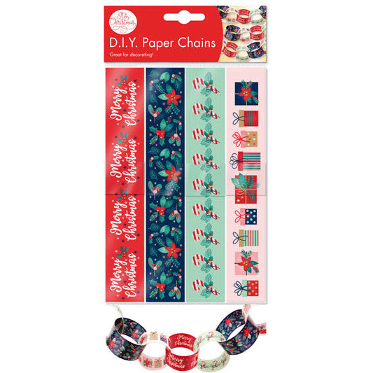 DIY Christmas Paper Chain Kit 10m - Traditional