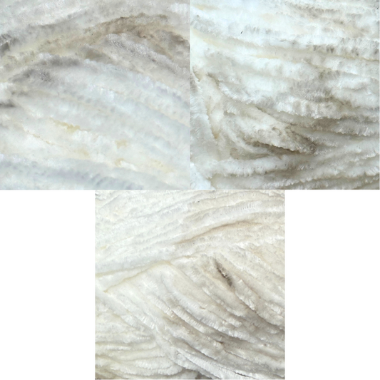 DUSTY Velvetine Yarn 100g 8ply White 8pk Bundle