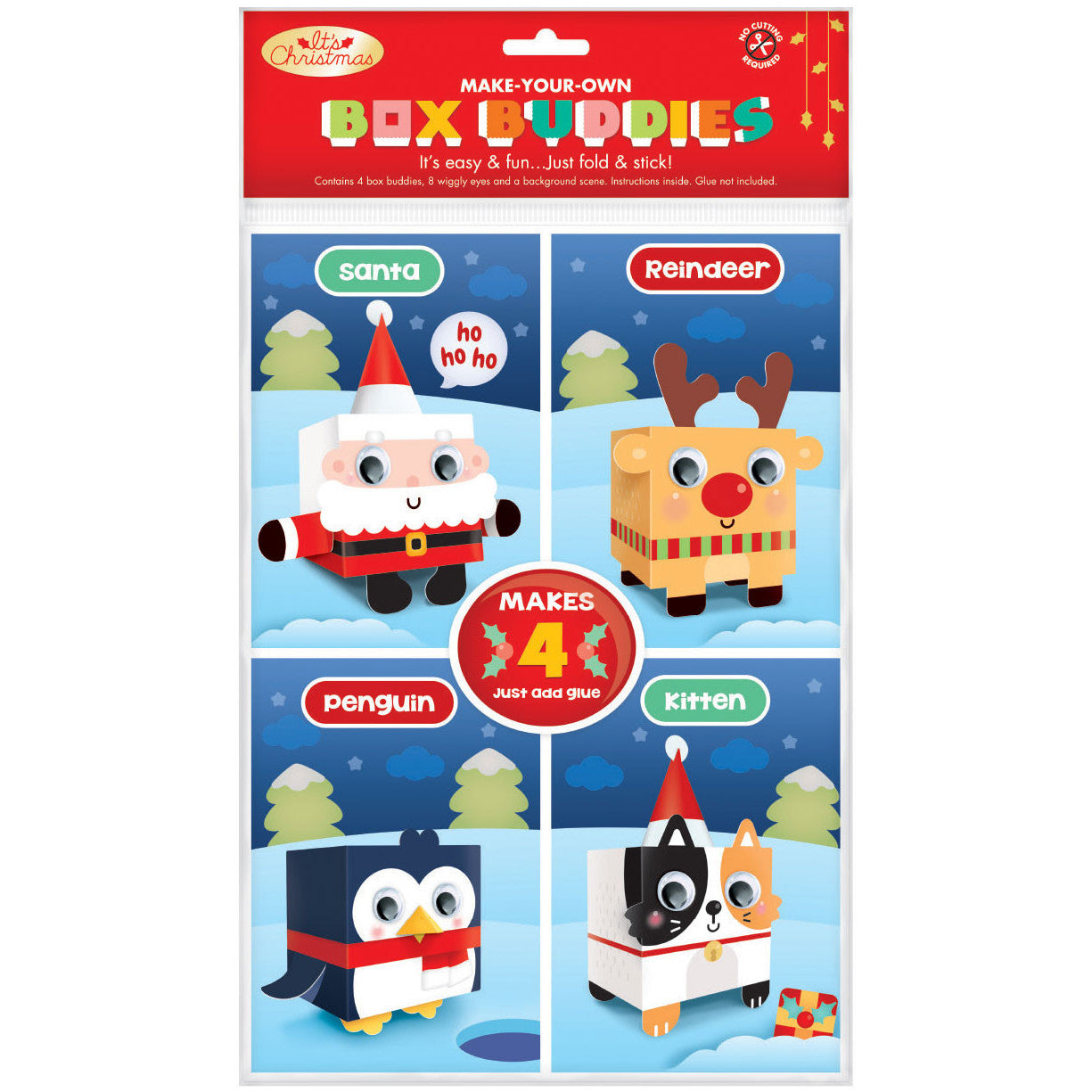 Box Buddies Kids Craft Kit – Fold, Stick & Create Characters