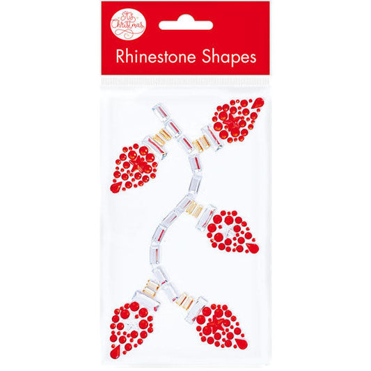 Rhinestone Christmas Light Bulb Stickers