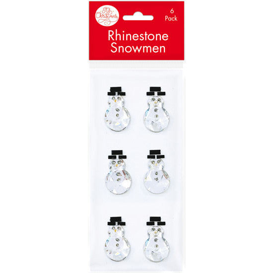 Christmas Snowmen Bling Stickers 6pk