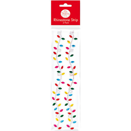 Christmas Lights Rhinestone Strips 2pk