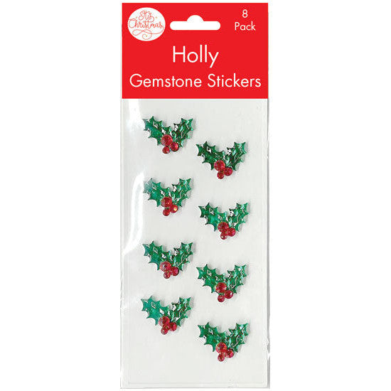 Christmas Holly Bling Stickers