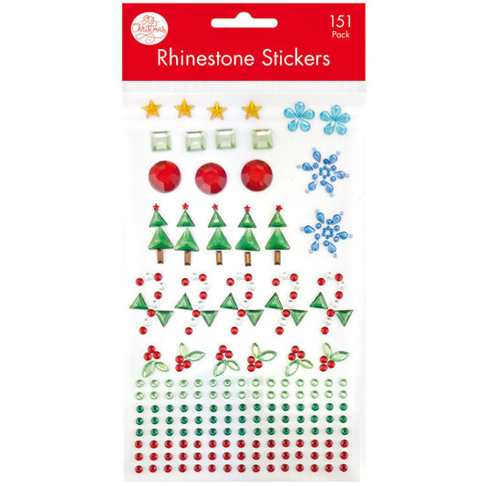 Christmas Rhinestones Assorted Designs 151pk