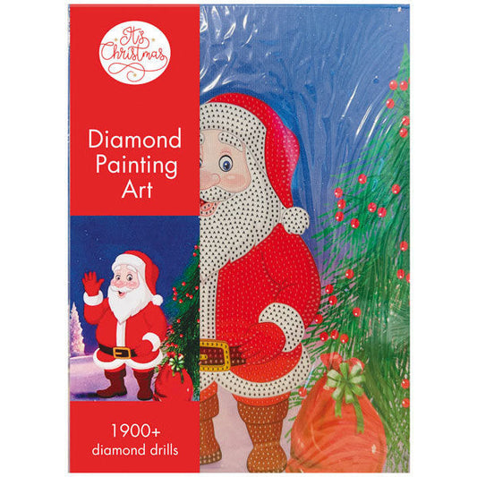 Christmas Santa Diamond Art Canvas 22 x 30cm