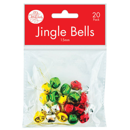 Christmas Jingle Bells 15mm 20pk