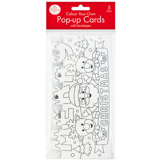 Colour Your Own Pop Up Cards with Envelopes 5pk