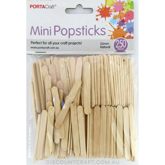 Popsticks Mini 50mm 250pc - Natural