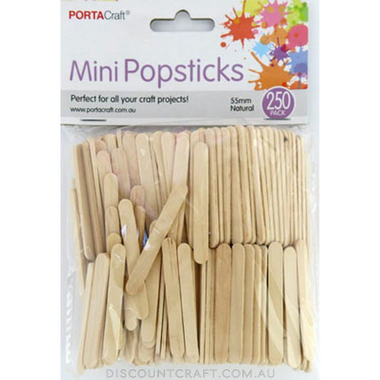 Popsticks Mini 50mm 250pc - Natural
