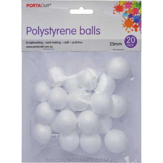Polystyrene Balls 25mm 20pk