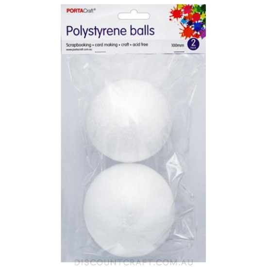 Polystyrene Balls 100mm 2pk